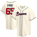 Custom #65 Cream ATL Baseball Shirt Top
