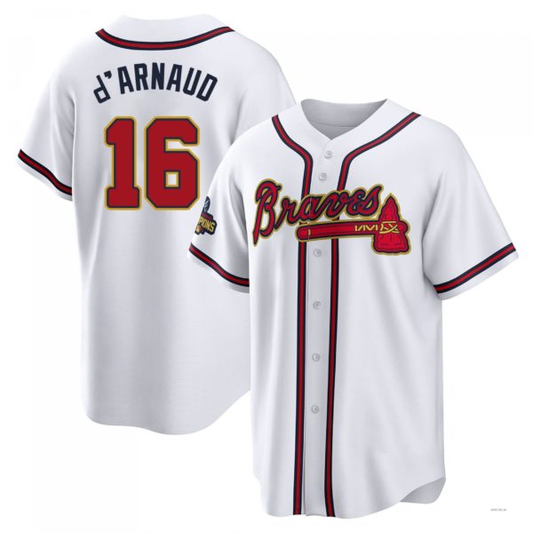 Custom #16 White 2022 ATL Baseball Shirt Top