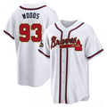 Custom #93 White 2022 ATL Baseball Shirt Top