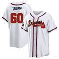 Custom #60 White 2022 ATL Baseball Shirt Top