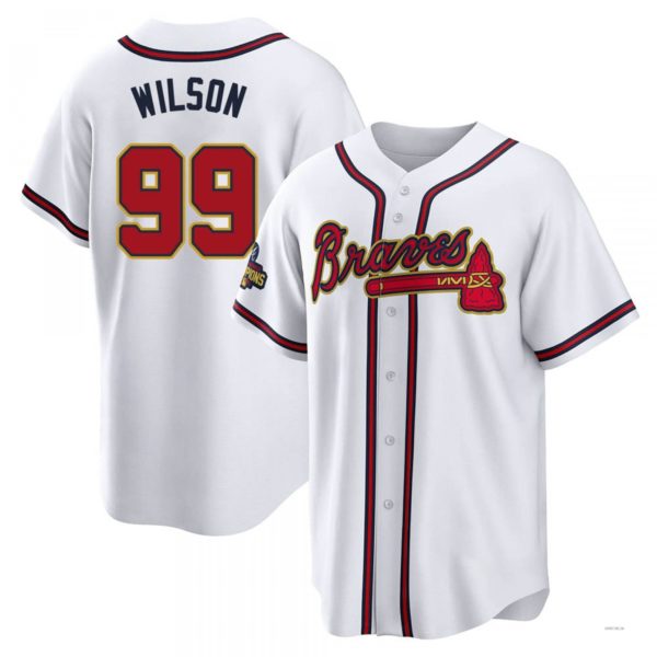 Custom #99 White 2022 ATL Baseball Shirt Top