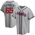 Custom #65 Gray ATL Baseball Shirt Top