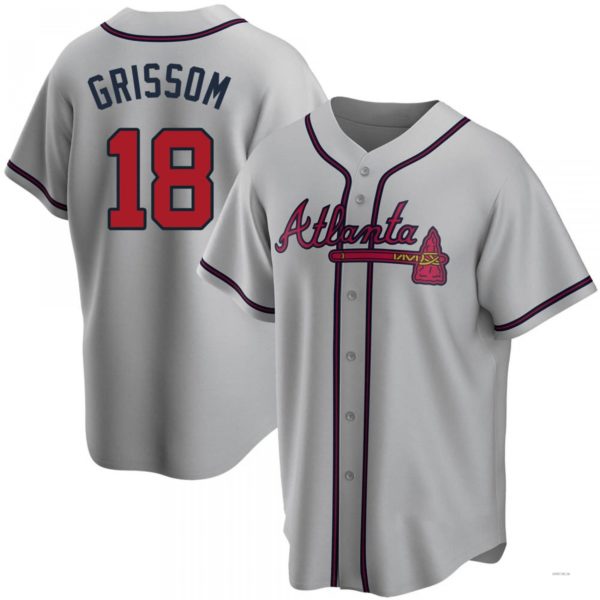 Custom #18 Gray ATL Baseball Shirt Top