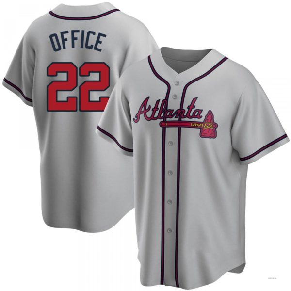 Custom #22 Gray ATL Baseball Shirt Top