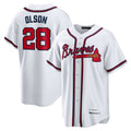 Custom #28 White ATL Baseball Shirt Top