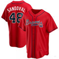 Custom #48 Red ATL Baseball Shirt Top