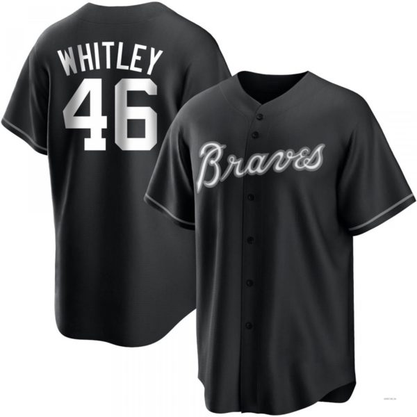 Custom #46 Black ATL Baseball Shirt Top