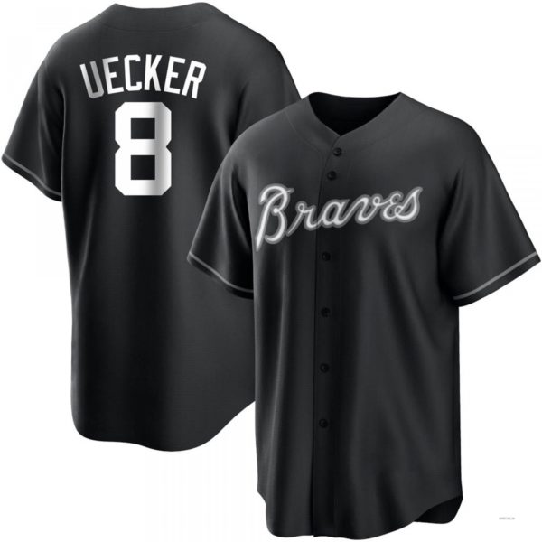 Custom #8 Black ATL Baseball Shirt Top