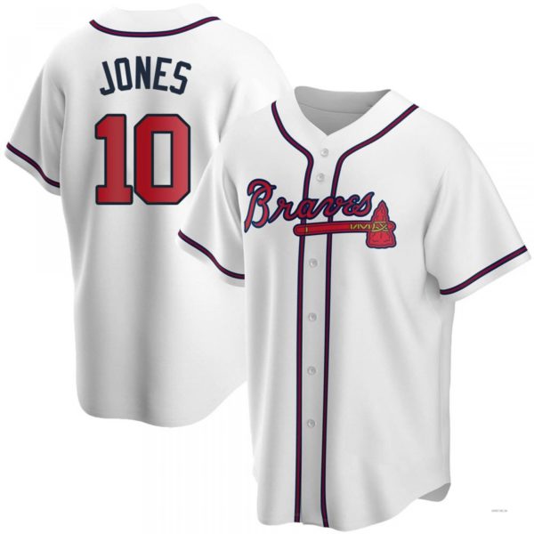 Custom #10 White ATL Baseball Shirt Top