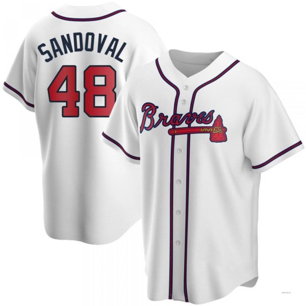Custom #48 White ATL Baseball Shirt Top