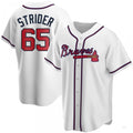 Custom #65 White ATL Baseball Shirt Top