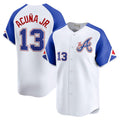 Custom #13 White City Connect ATL Baseball Shirt Top