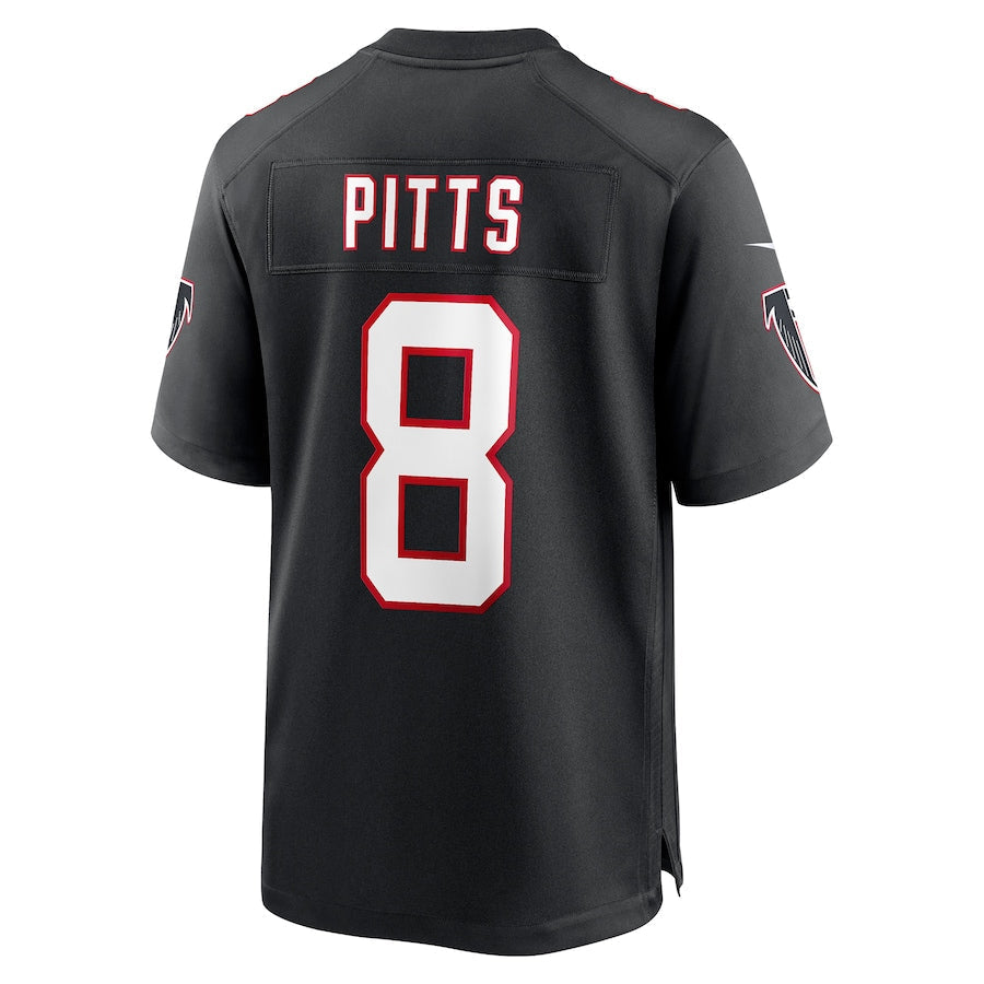 Custom #8 Black ATL Football Shirt Top