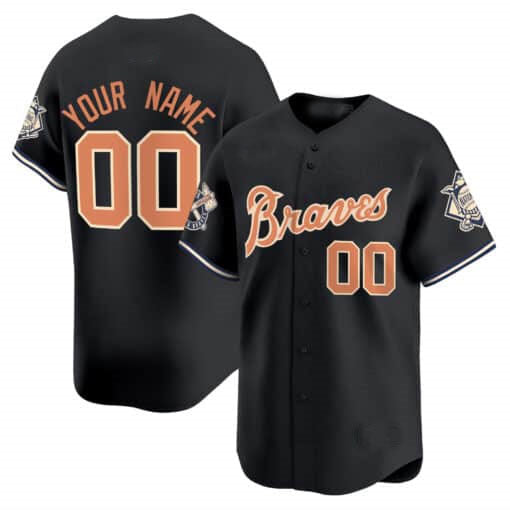 Custom Cream ATL Baseball Shirt Top