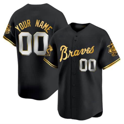 Custom Cream ATL Baseball Shirt Top
