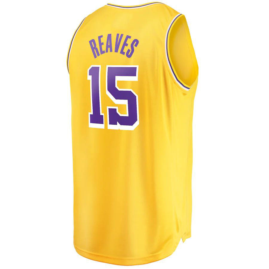 Custom #15 Gold 2021 LAL Basketball Shirt Top