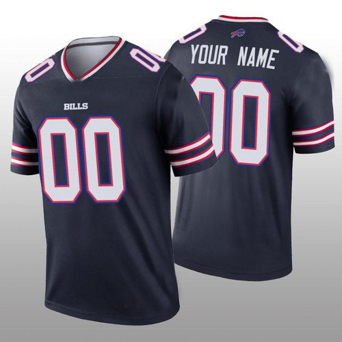 Custom Navy BUF Football Shirt Top