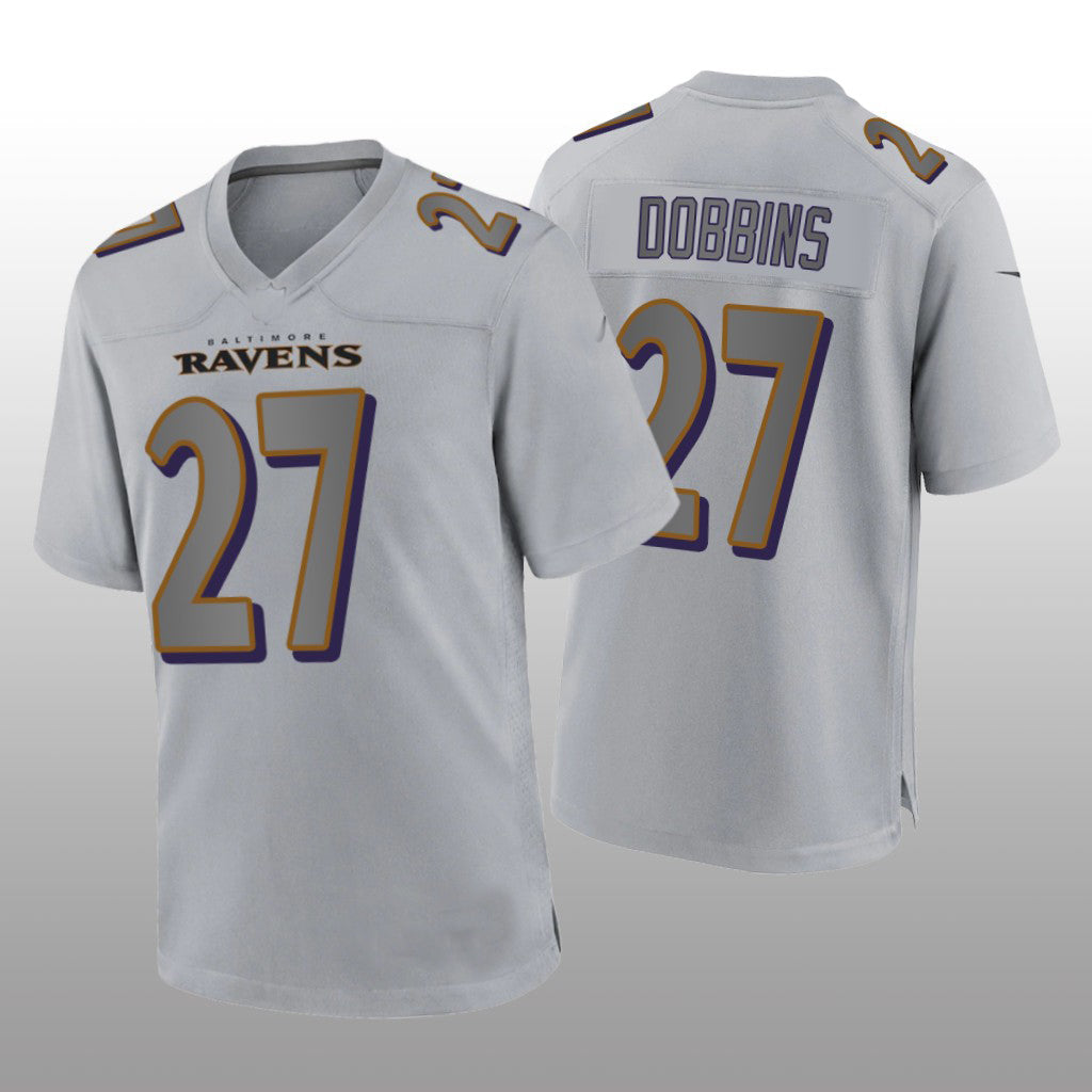 Custom #27 Gray BAL Football Shirt Top