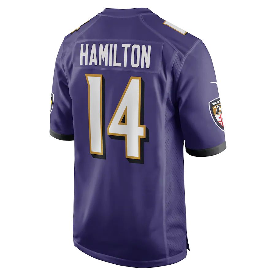 Custom #14 Purple 2022 BAL Football Shirt Top