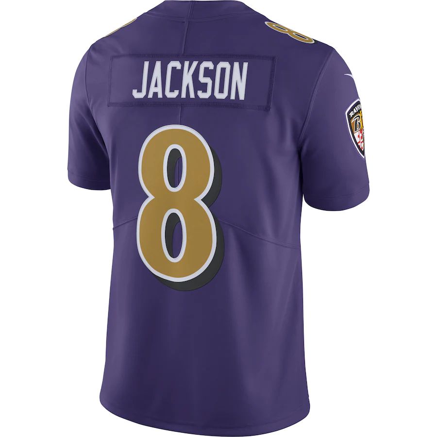 Custom #8 Purple BAL Football Shirt Top