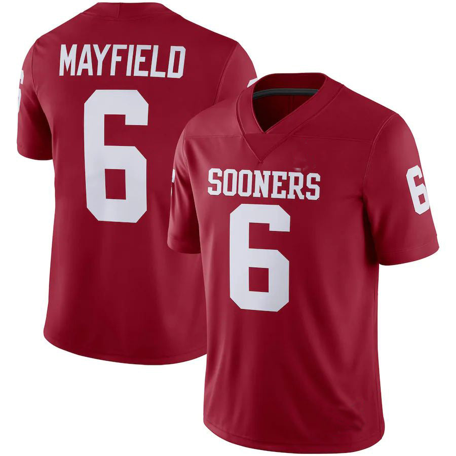 Custom #6 Crimson Football Shirt Top