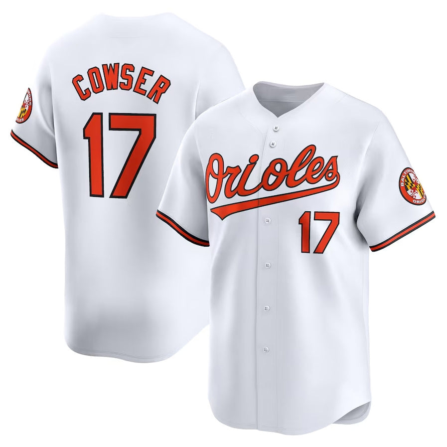 Custom #17 White BAL Baseball Shirt Top