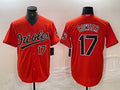 Custom #17 Orange BAL Baseball Shirt Top