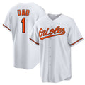Custom #1 White BAL Baseball Shirt Top