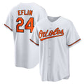 Custom #24 White BAL Baseball Shirt Top