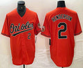 Custom #2 Orange BAL Baseball Shirt Top