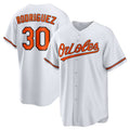 Custom #30 White BAL Baseball Shirt Top