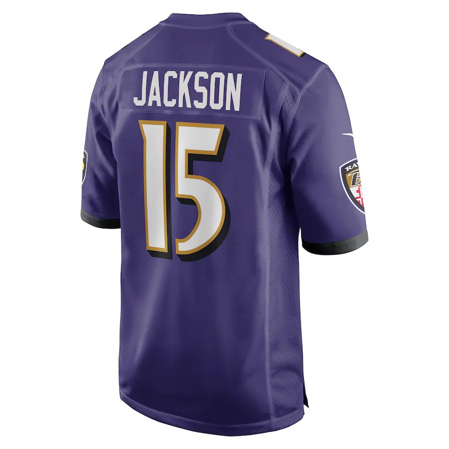 Custom #15 Purple BAL Football Shirt Top