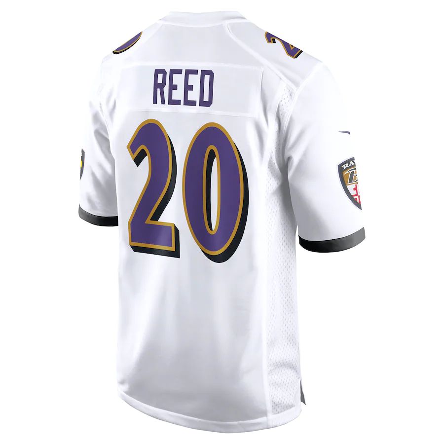 Custom #20 White BAL Football Shirt Top