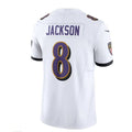 Custom #8 White BAL Football Shirt Top