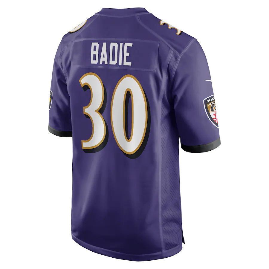 Custom #30 Purple BAL Football Shirt Top
