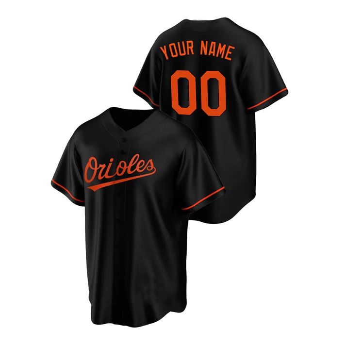 Custom Black BAL Baseball Shirt Top