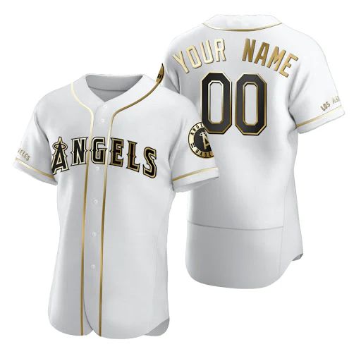 Custom White LAA Baseball Shirt Top