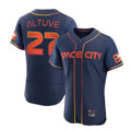 Custom #27 Navy 2022 City Connect HOU Baseball Shirt Top