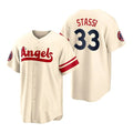 Custom #33 Cream 2022 City Connect LAA Baseball Shirt Top