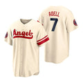 Custom #7 Cream 2022 City Connect LAA Baseball Shirt Top