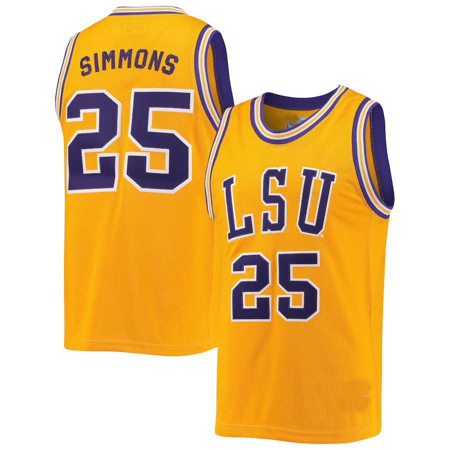 Custom #25 Gold Retro Basketball Shirt Top