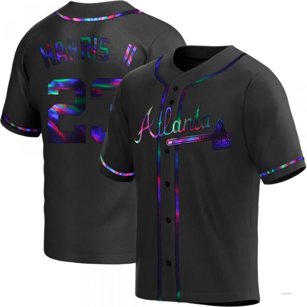 Custom #23 Black ATL Baseball Shirt Top