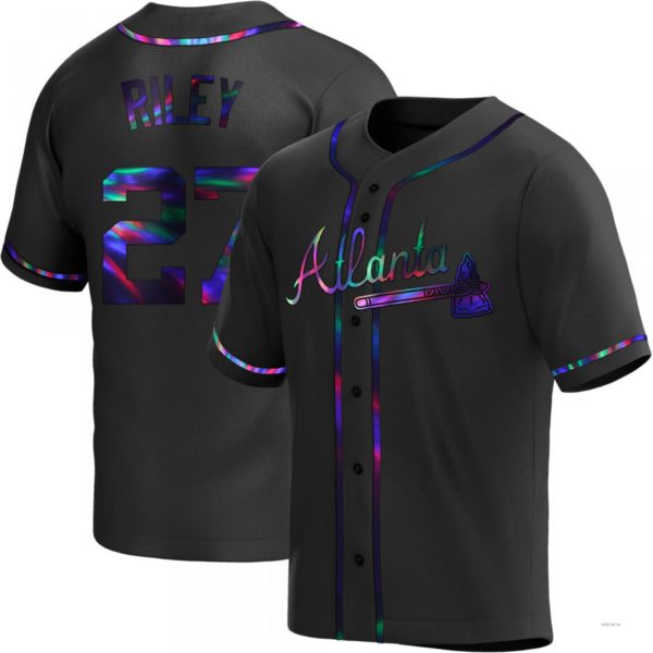 Custom #27 Black ATL Baseball Shirt Top