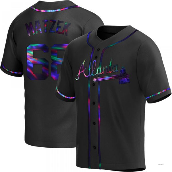 Custom #68 Black ATL Baseball Shirt Top