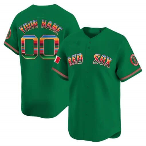Custom Red BOS Baseball Shirt Top