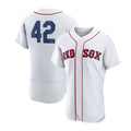 Custom #42 White 2023 Jackie Robinson Day BOS Baseball Shirt Top