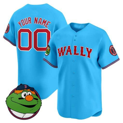 Custom Red BOS Baseball Shirt Top