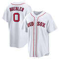 Custom #0 White 2025 BOS Baseball Shirt Top