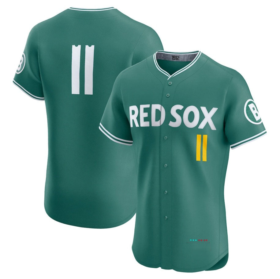 Custom #11 Red 2025 City Connect BOS Baseball Shirt Top
