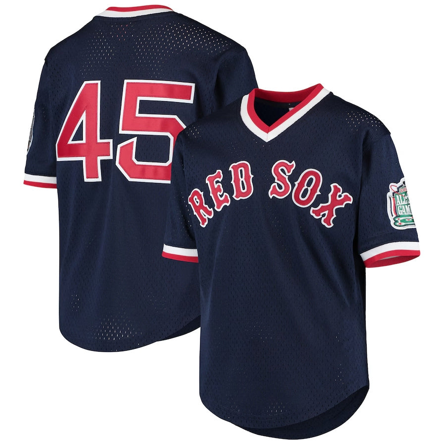 Custom #45 Red BOS Baseball Shirt Top